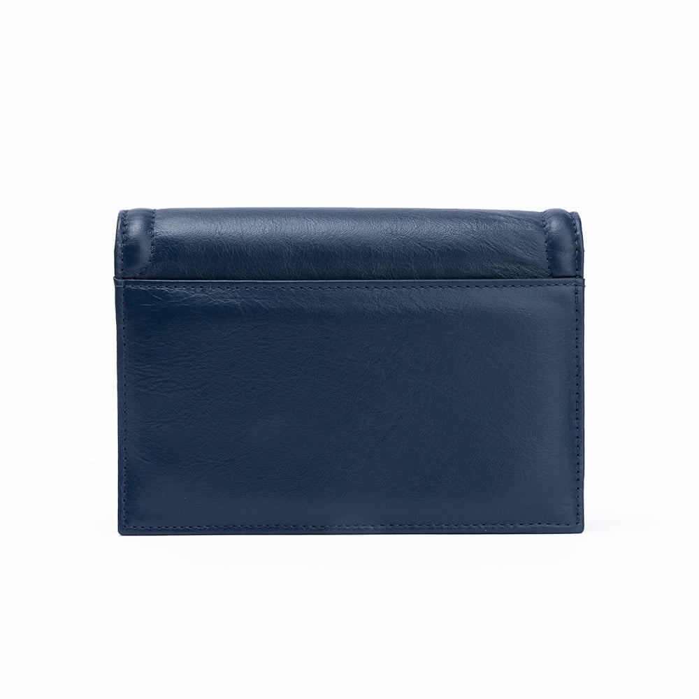 Green Market Crossbody in Navy Leather