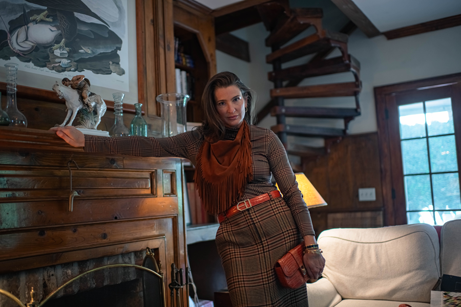 Texas Cowboy Fringe Collar in Red Dun Suede