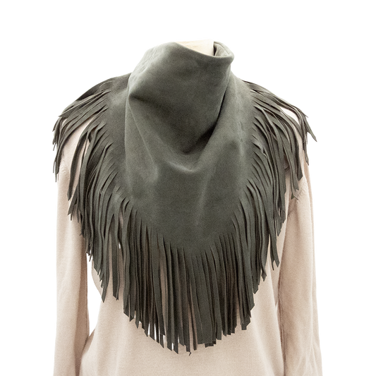 Texas Cowboy Fringe Collar in Steel Grey