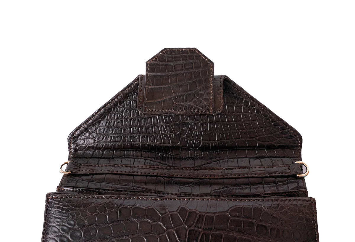 The Everyday Betty An in Espresso Nile Crocodile