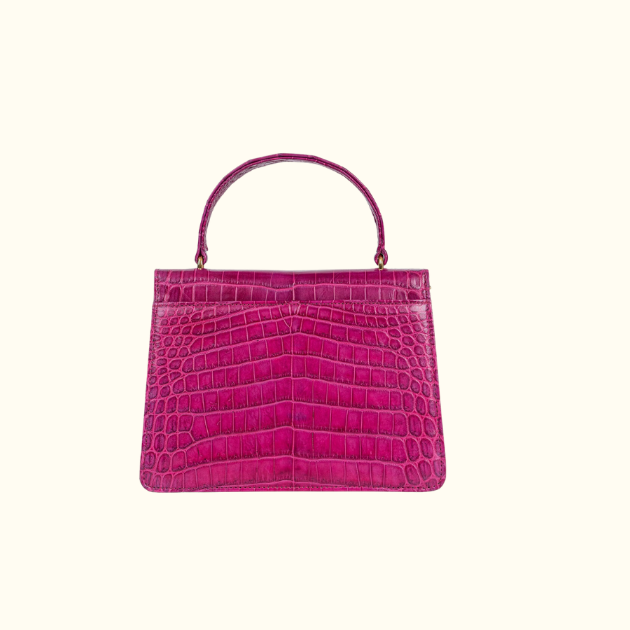 The Petite Betty An in Magenta Croc - Norton and Hodges