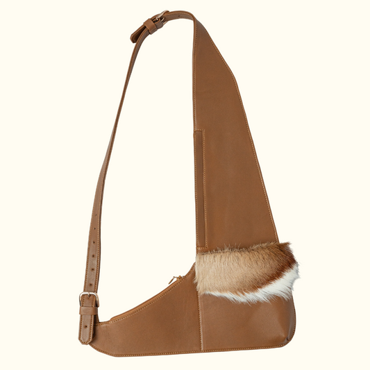 The "L" Travel Bag in British Tan with Springbok Pocket - Norton and Hodges