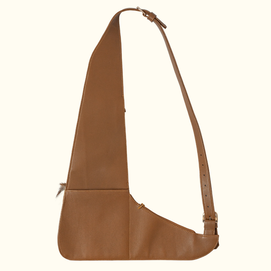 The "L" Travel Bag in British Tan with Springbok Pocket