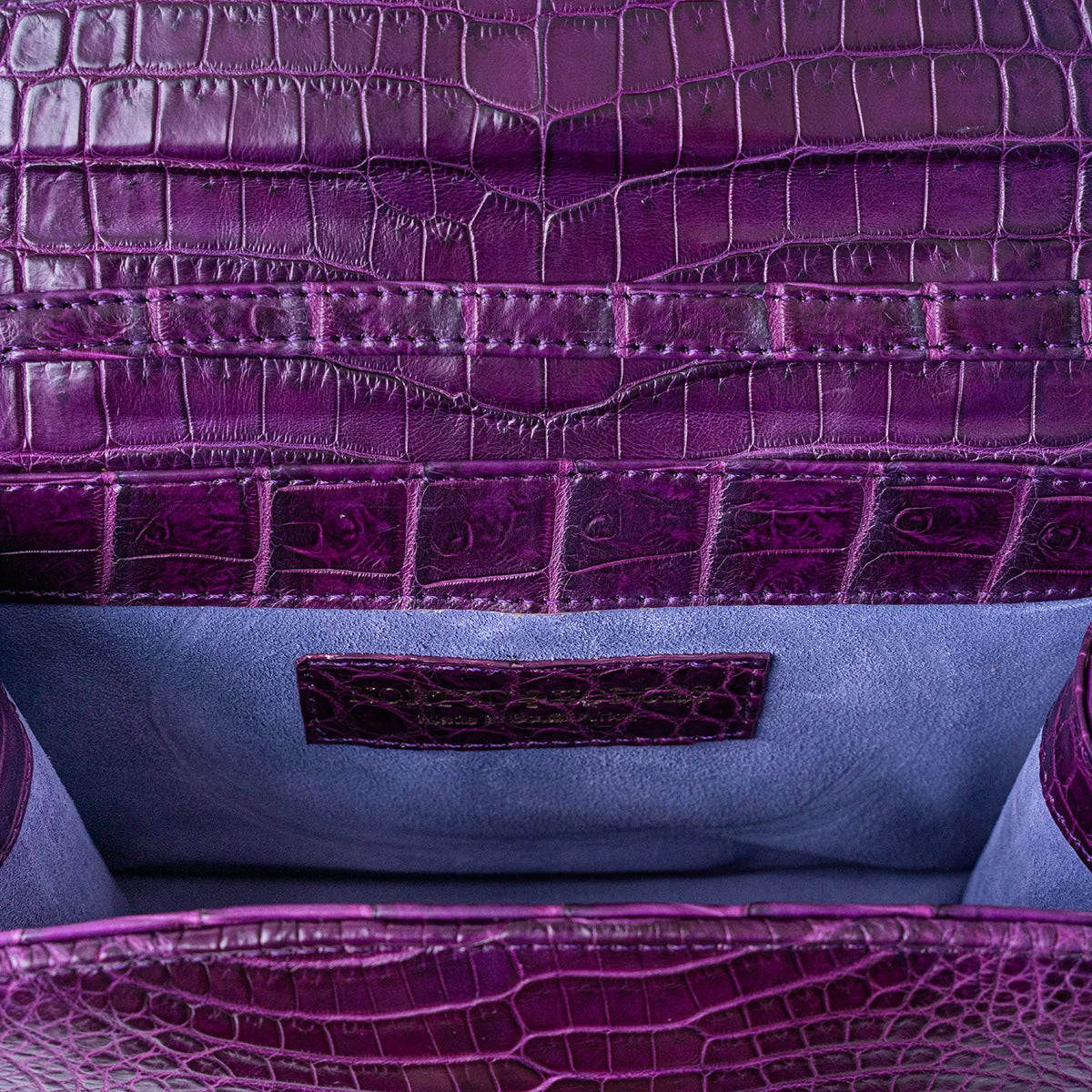 The Petite Betty An in Deep Violet Nile Crocodile