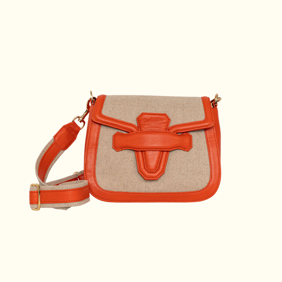 The Ellen in Hemp and Tangerine Leather - Norton and Hodges