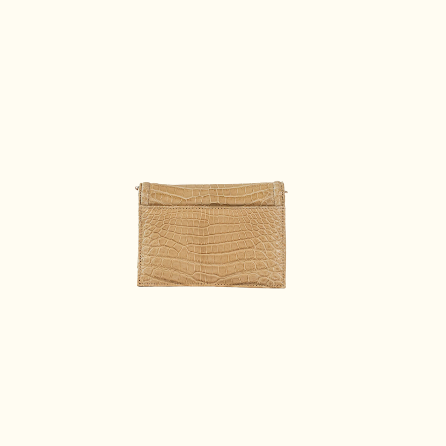 Green Market Crossbody in Stone Croc - Norton and Hodges