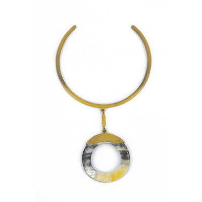 Moonrise Omega Necklace and Matching Horn Earring Set
