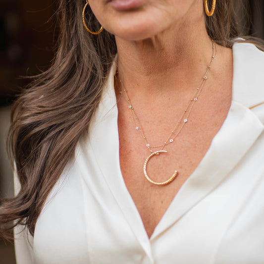 Sable Horn Pendant in 9k or 14k Gold