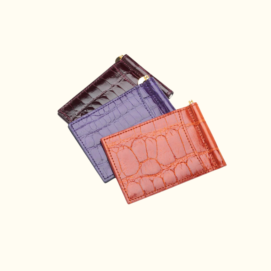 Roubaix Duncan Brass Money Clip Card Case