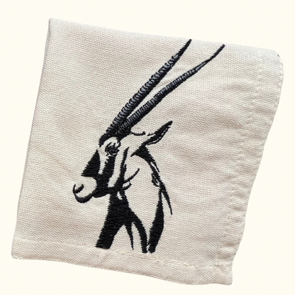 Safari Portraits-Oryx Set of 4 Large Cocktail Napkins