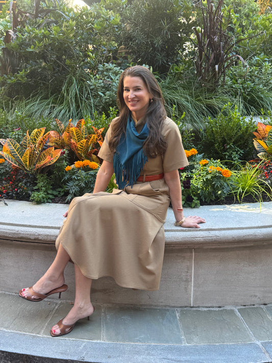 Texas Cowboy Fringe Collar in Teal Color