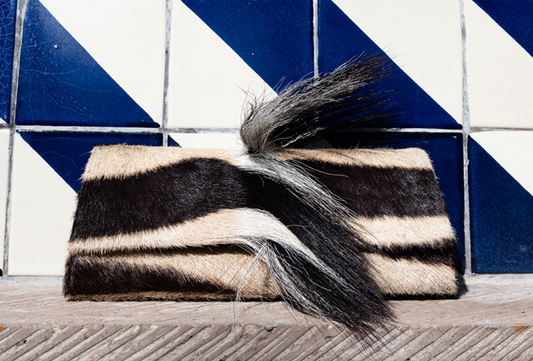 Klein Clutch with Zebra Mane