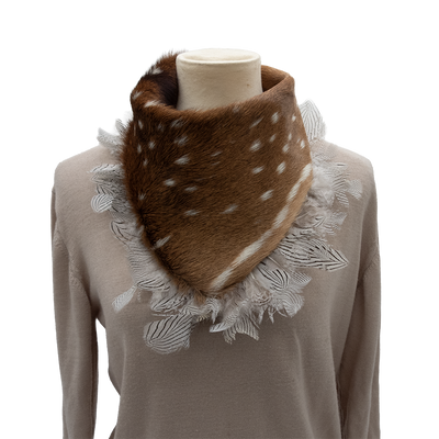 Damara Spotted Axis Collar with White Plumage