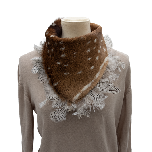 Damara Spotted Axis Collar with White Plumage