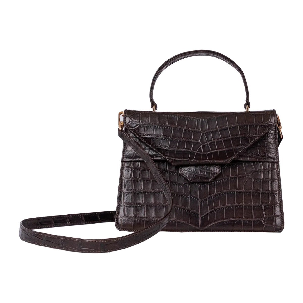 The Everyday Betty An in Espresso Nile Crocodile - Norton and Hodges
