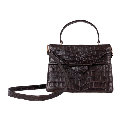 The Everyday Betty An in Espresso Nile Crocodile - Norton and Hodges