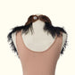 Heritage Collection Vintage Mink Collar with Ostrich Feathers