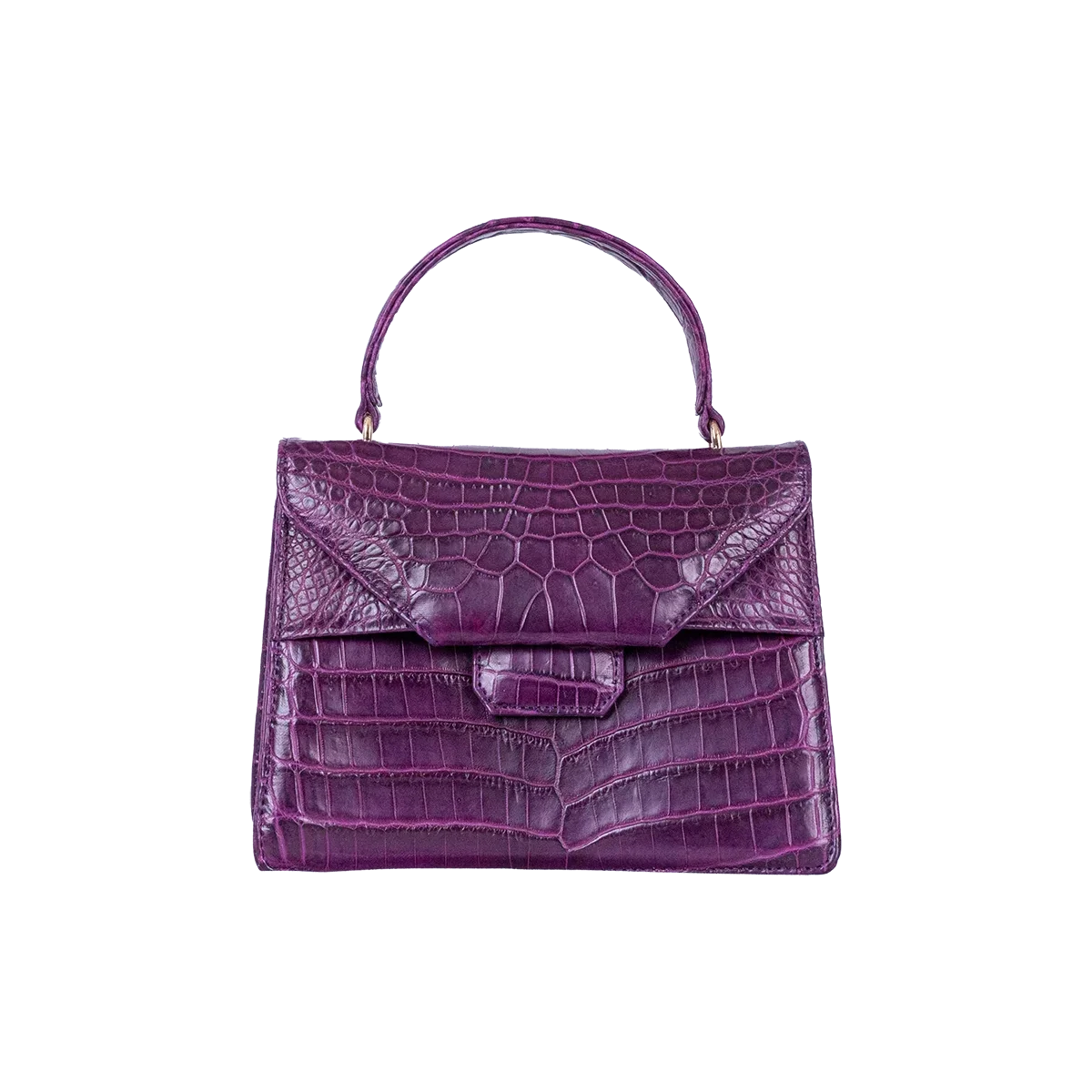 The Petite Betty An in Deep Violet Nile Crocodile - Norton and Hodges