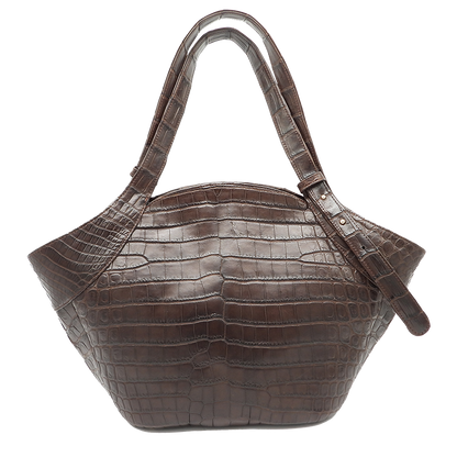 Petite Mont Rochelle Tote in Espresso Crocodile