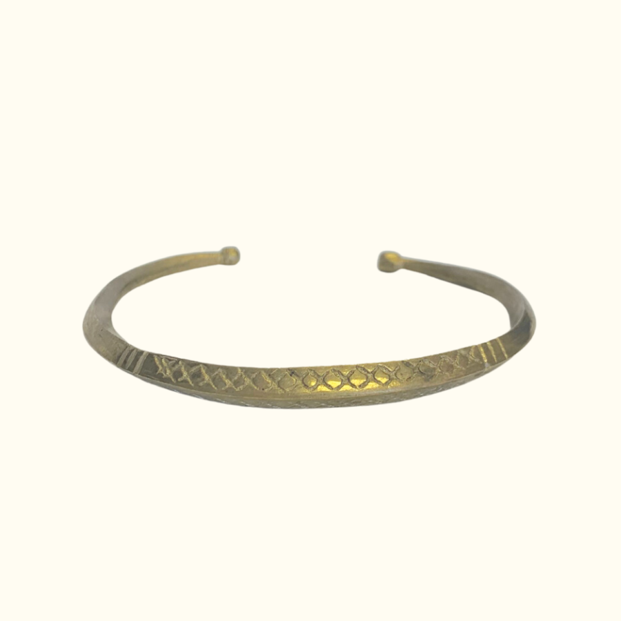 "Good Fortune" Brass Bracelet