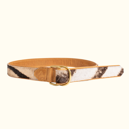 D-Ring Belt in Zebra - Norton and Hodges
