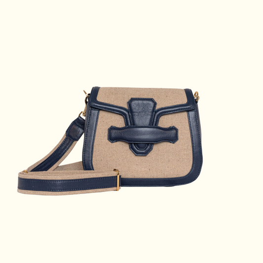 The Ellen in Hemp and Navy Leather - Norton and Hodges