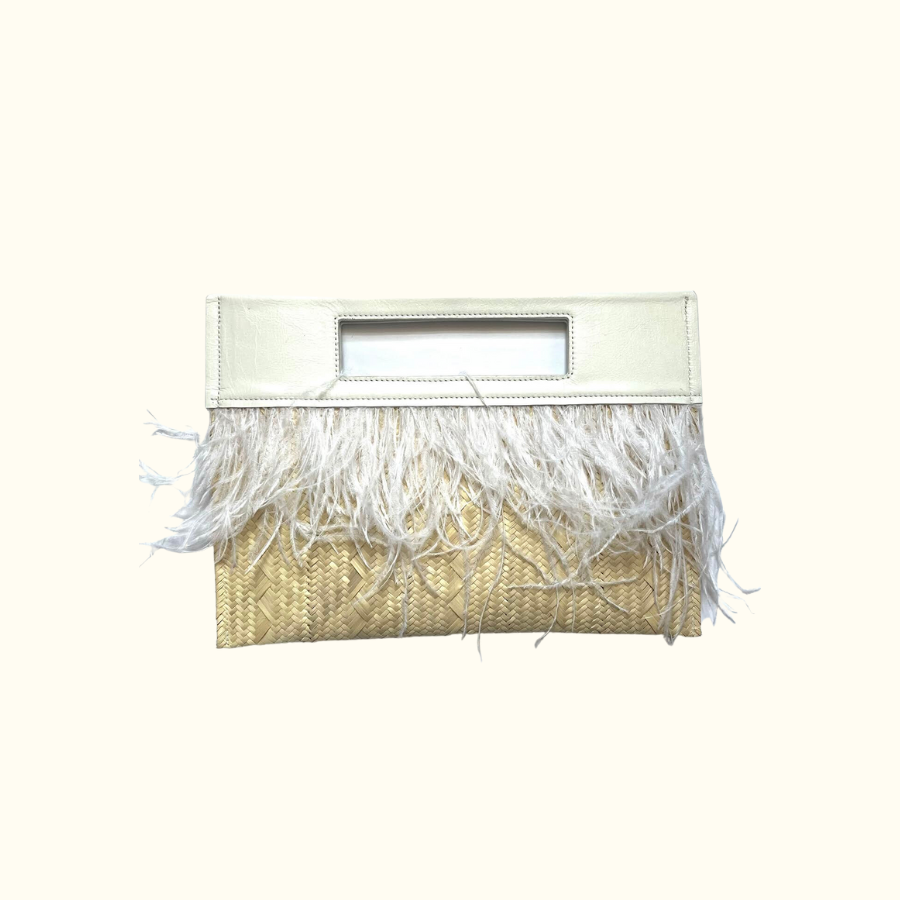 Plaited Palm Clutch - Norton and Hodges