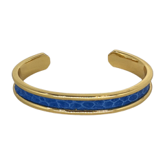 Cerulean Blue Ostrich Shin