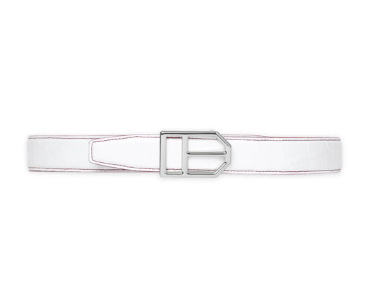 Roubaix Collins Women’s Belt in White American Alligator