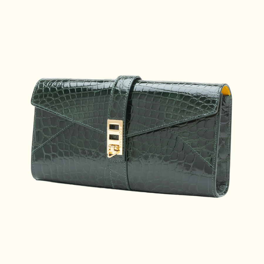 Gold / White Matte Alligator / Strap