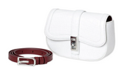 White (Maroon Stitching/Strap) / Gold