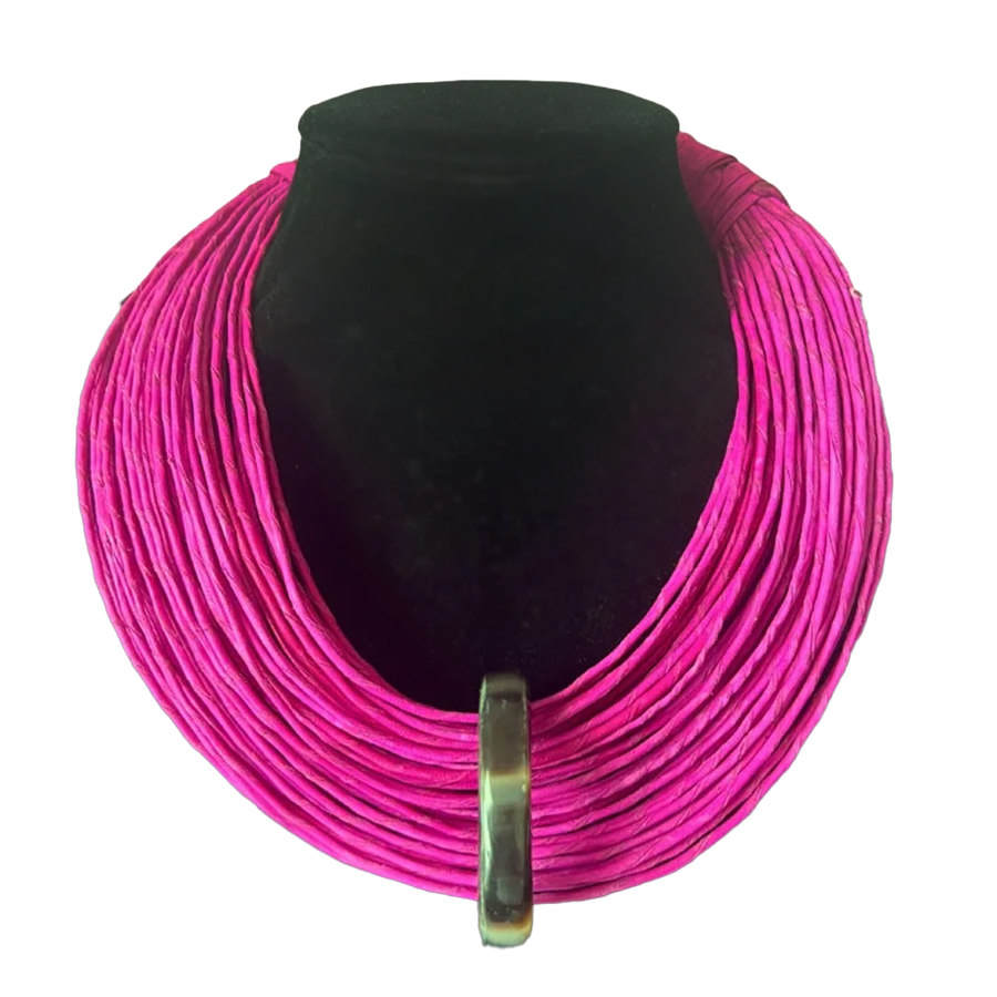 Far Post Necklace in Barbie Pink