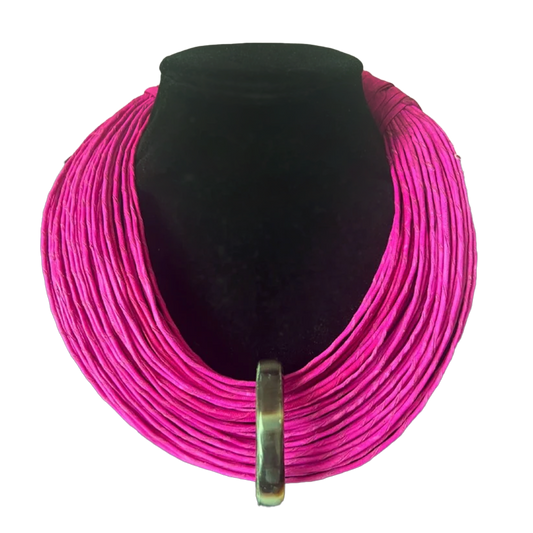 Far Post Necklace in Barbie Pink