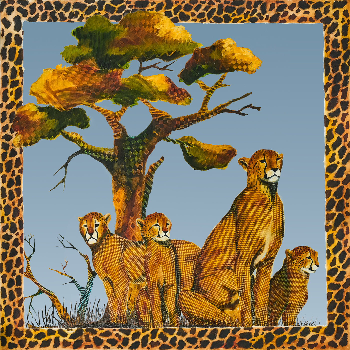 Cheetah Coalition Silk Scarf