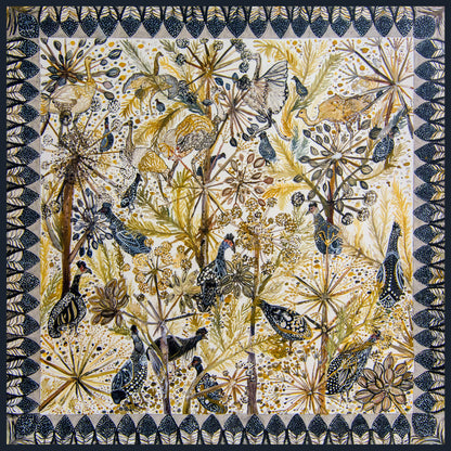 Ostrich and Guinea Silk Scarf - Norton and Hodges