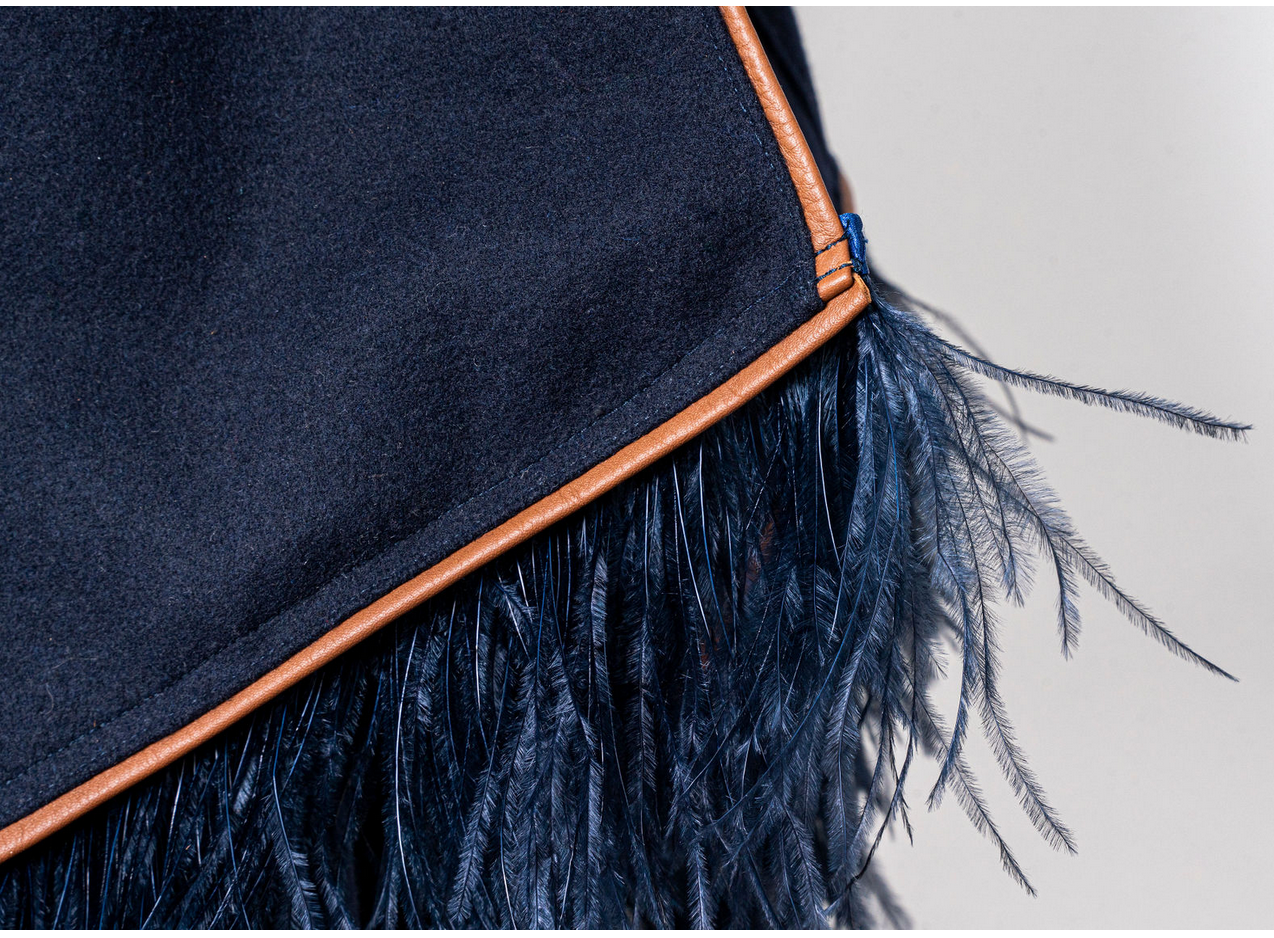 MIDNIGHT WITH NAVY FRINGE / Small