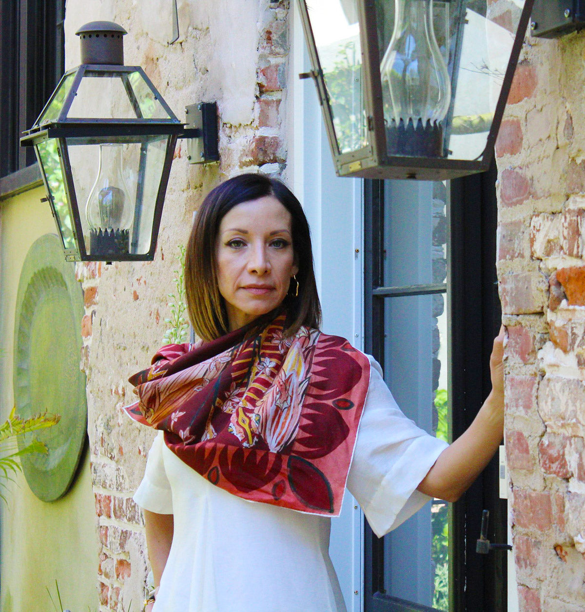 Aloe and Gecko Silk Scarf - Norton and Hodges